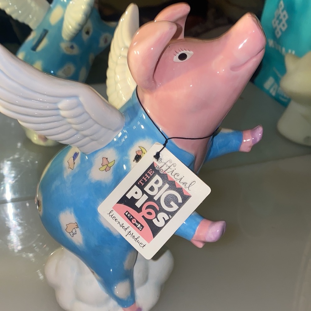 NWT piggy in pajamas piggy coin bank by artworks